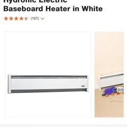 83 in. 240/208-volt 1,500/1,125-watt SoftHeat Hydronic Electric Baseboard Heater in White