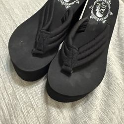 Black Platform Sandals 