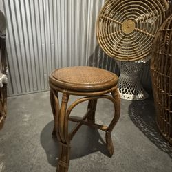 Vintage bamboo vanity chair