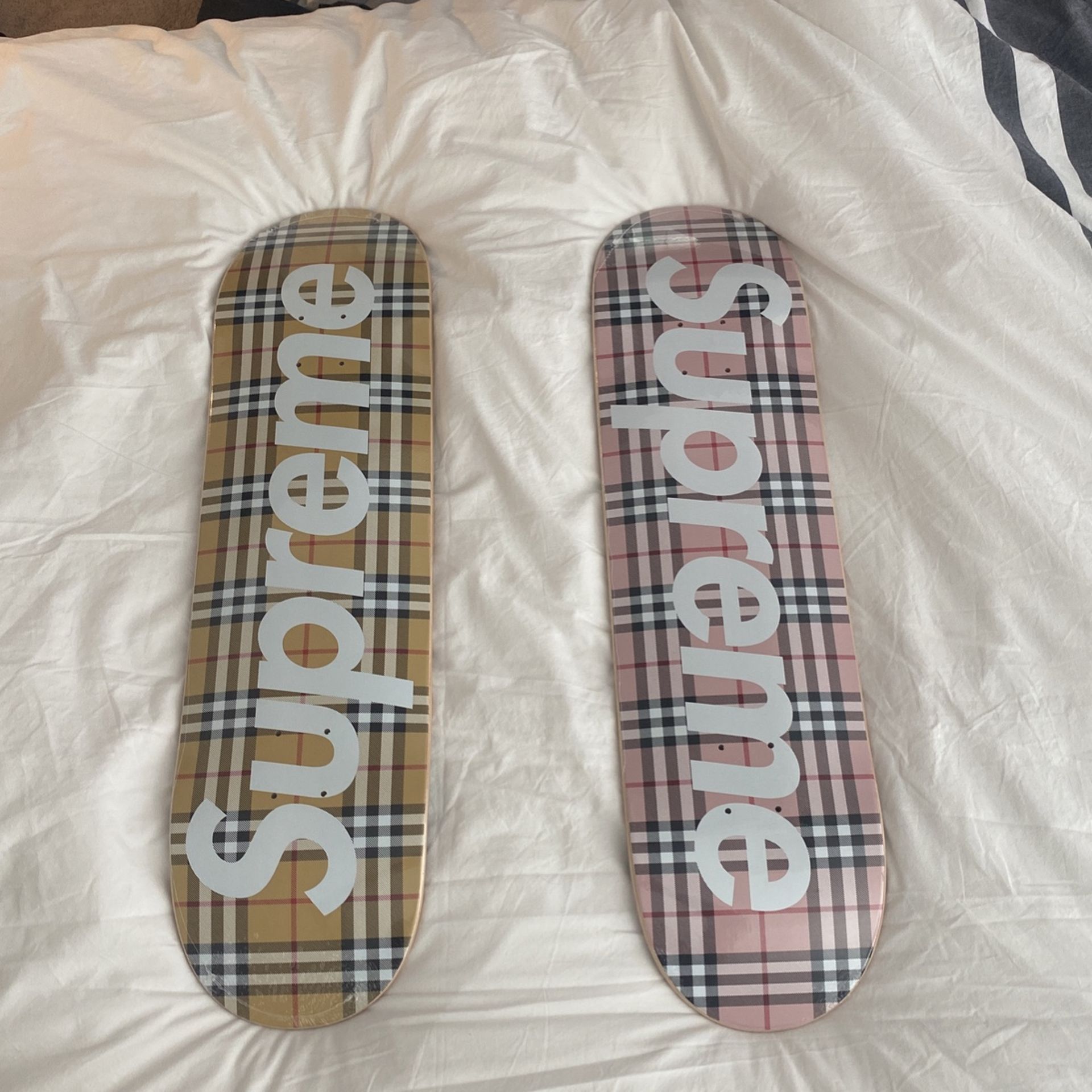 Supreme Burberry Skate Decks 