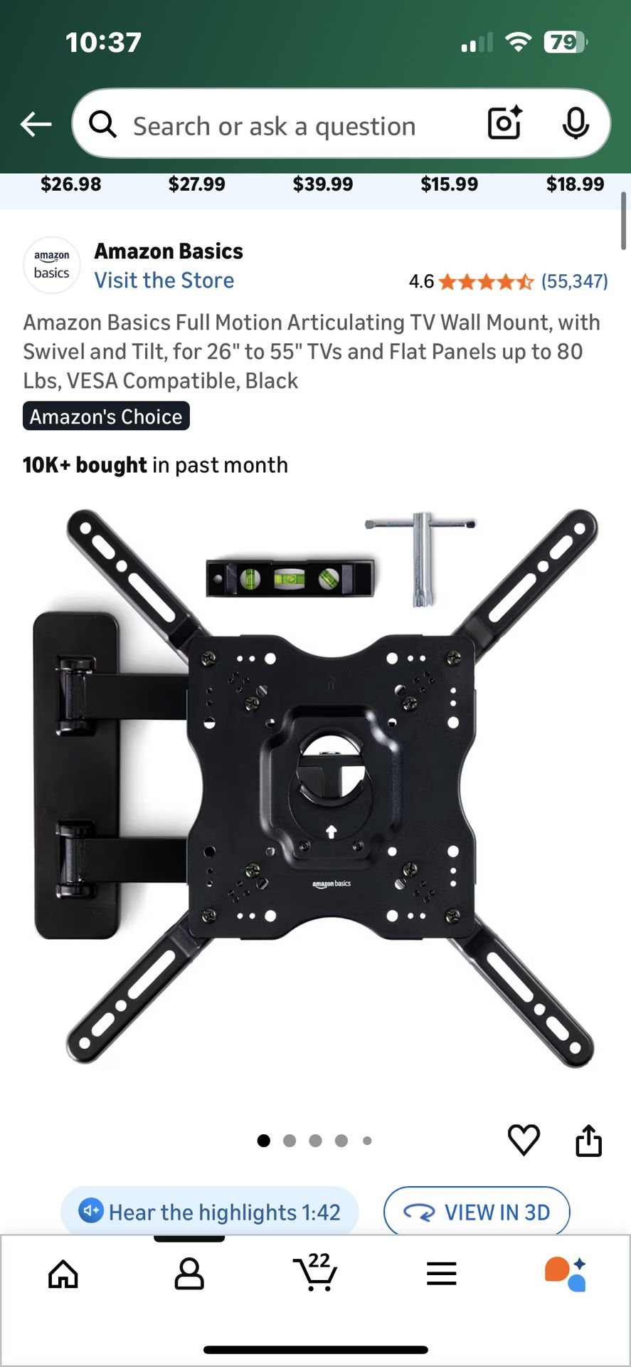 TV wall mount