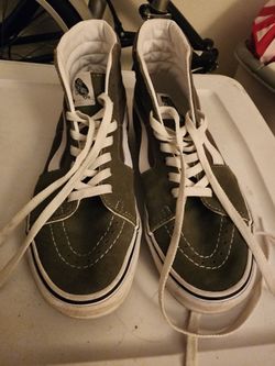 Vans Sk8-Hi Olive Green & Brown High-Tops – Men's 8.5