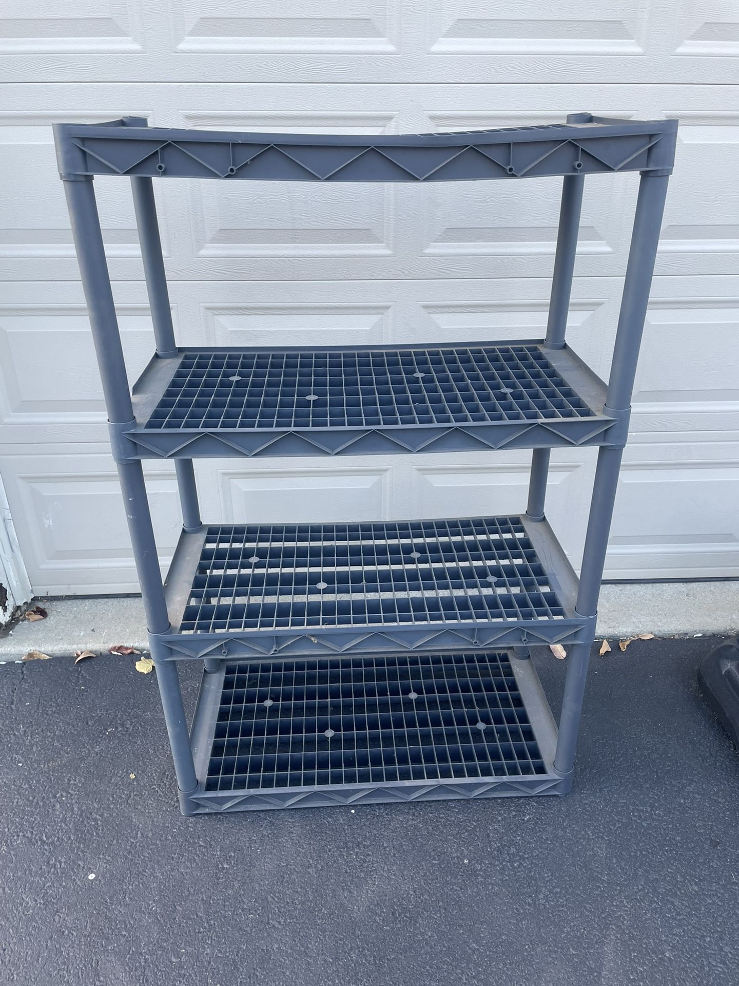 4 Tier Plastic Shelf Unit