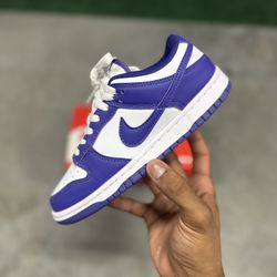 Youth 5, Woman’s 6.5 - “Court Purple” Nike Dunk Low’s 👿