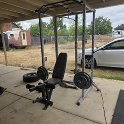 Weight Rack And Bench