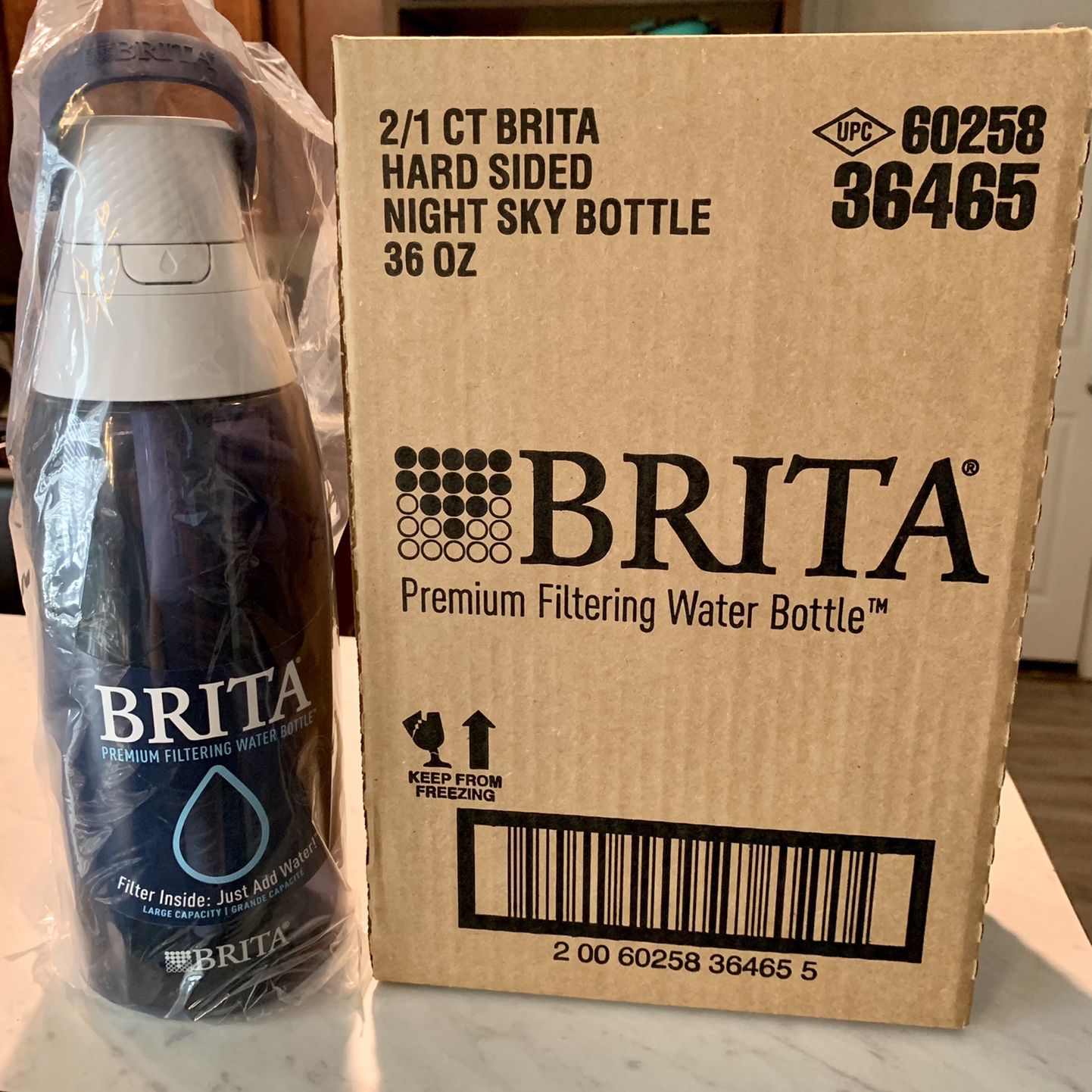 Brita Premium Night Sky 36 Ounce Water Bottle with Filter, 1 ct