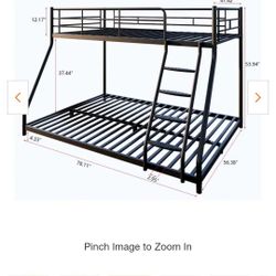 Metal Twin Over Full Bunkbed