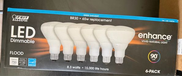 LED Dimmable Br30 65W Replacement 5000K 6-Pack