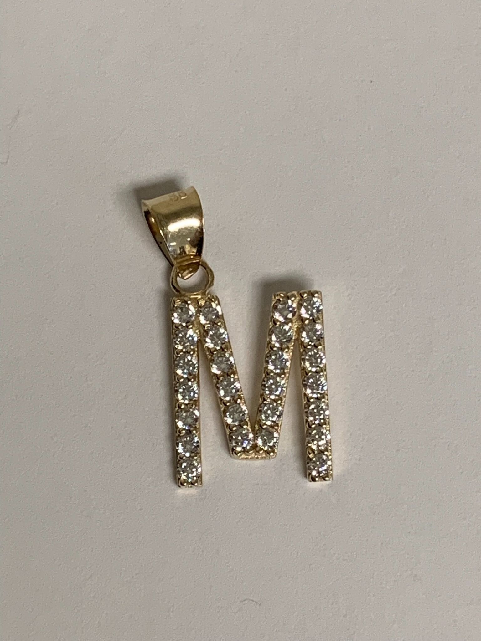 "M" gold pendant #29667