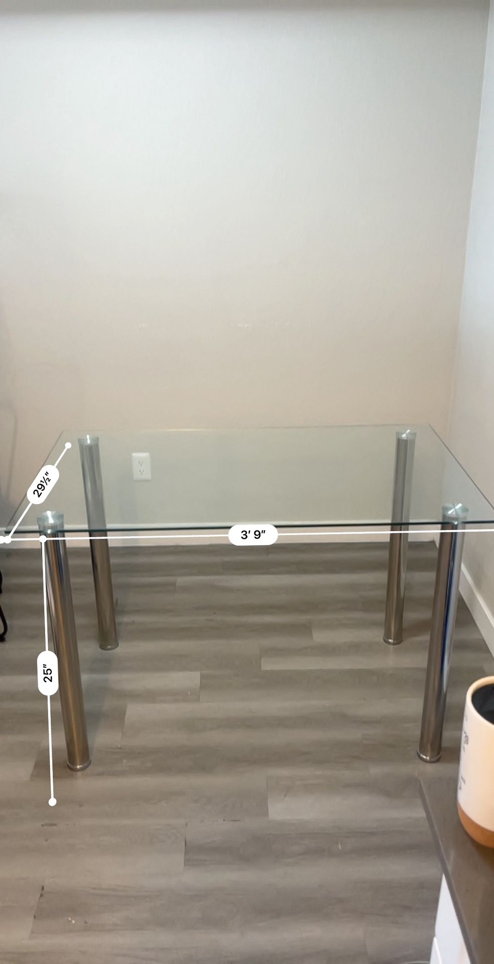 GLASS KITCHEN TABLE