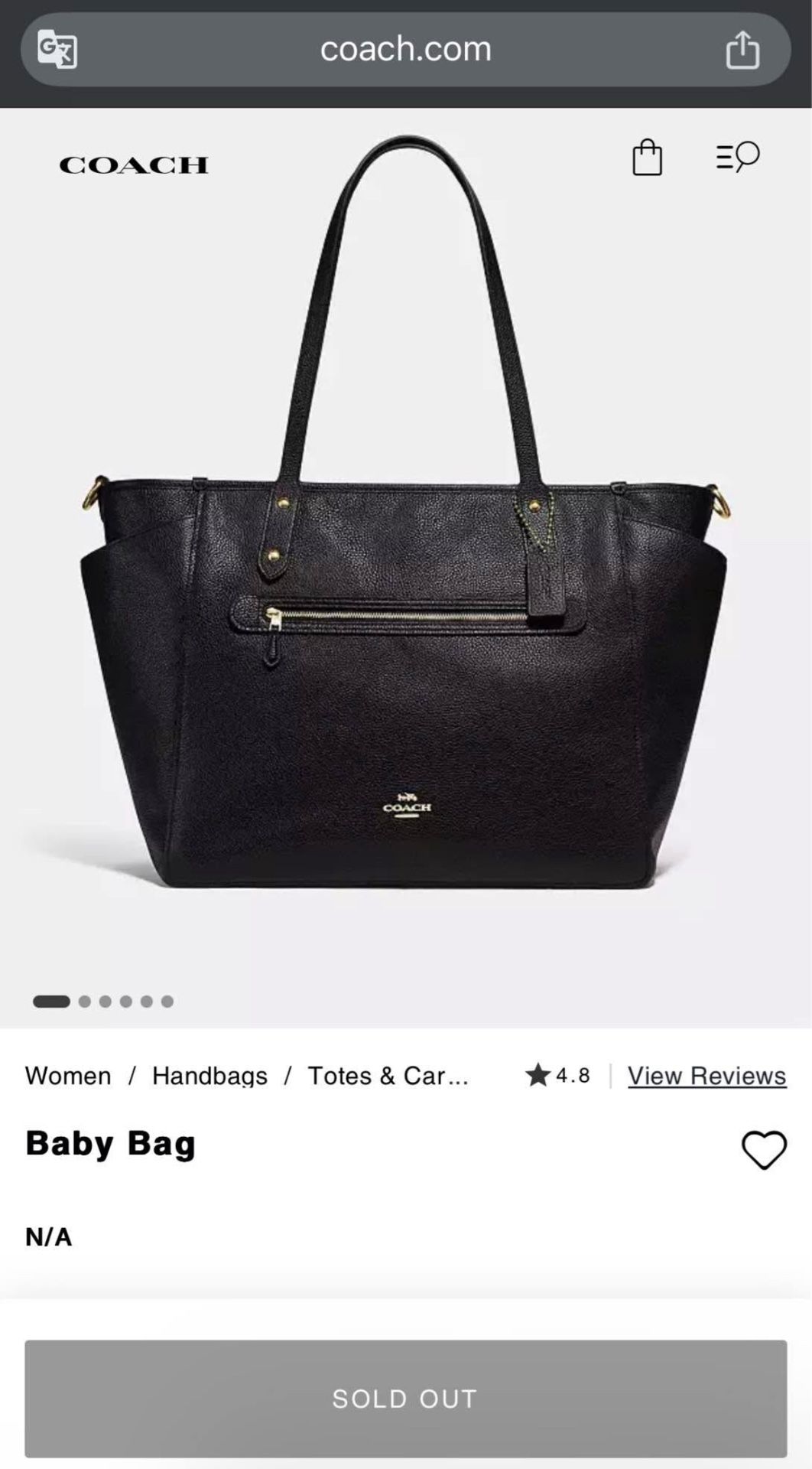 Coach Diaper Bag