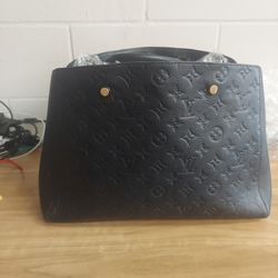 Louis Vuitton Black Montaigne Handbag