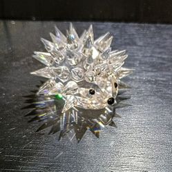 Swarovski crystal hedgehog figurine Small sized