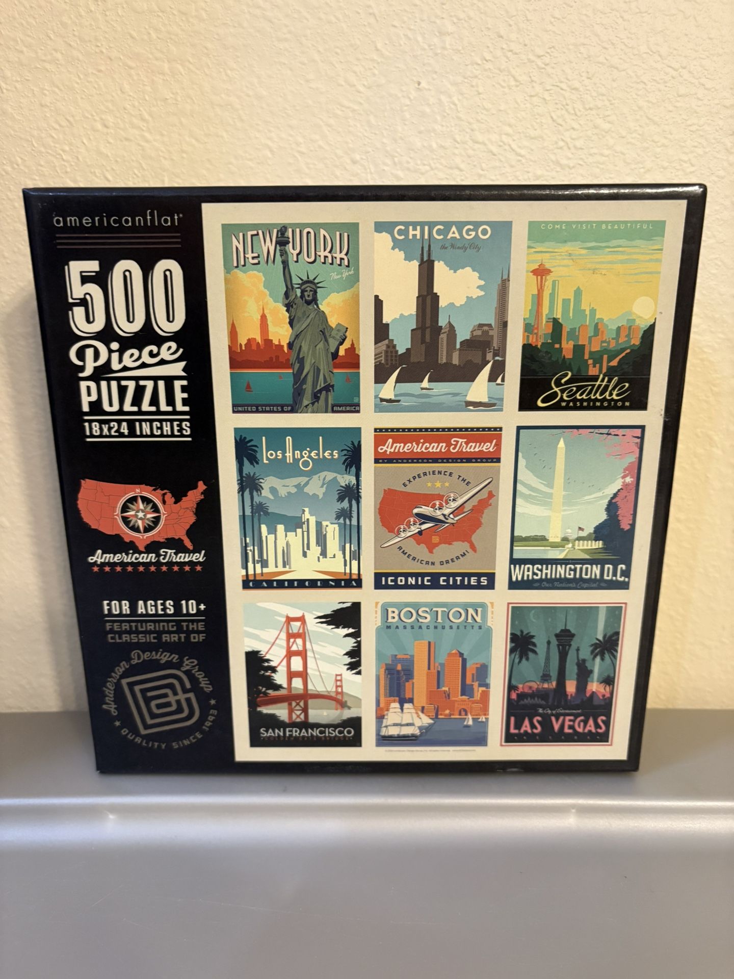 American Travel American Flat 500 Piece Puzzle