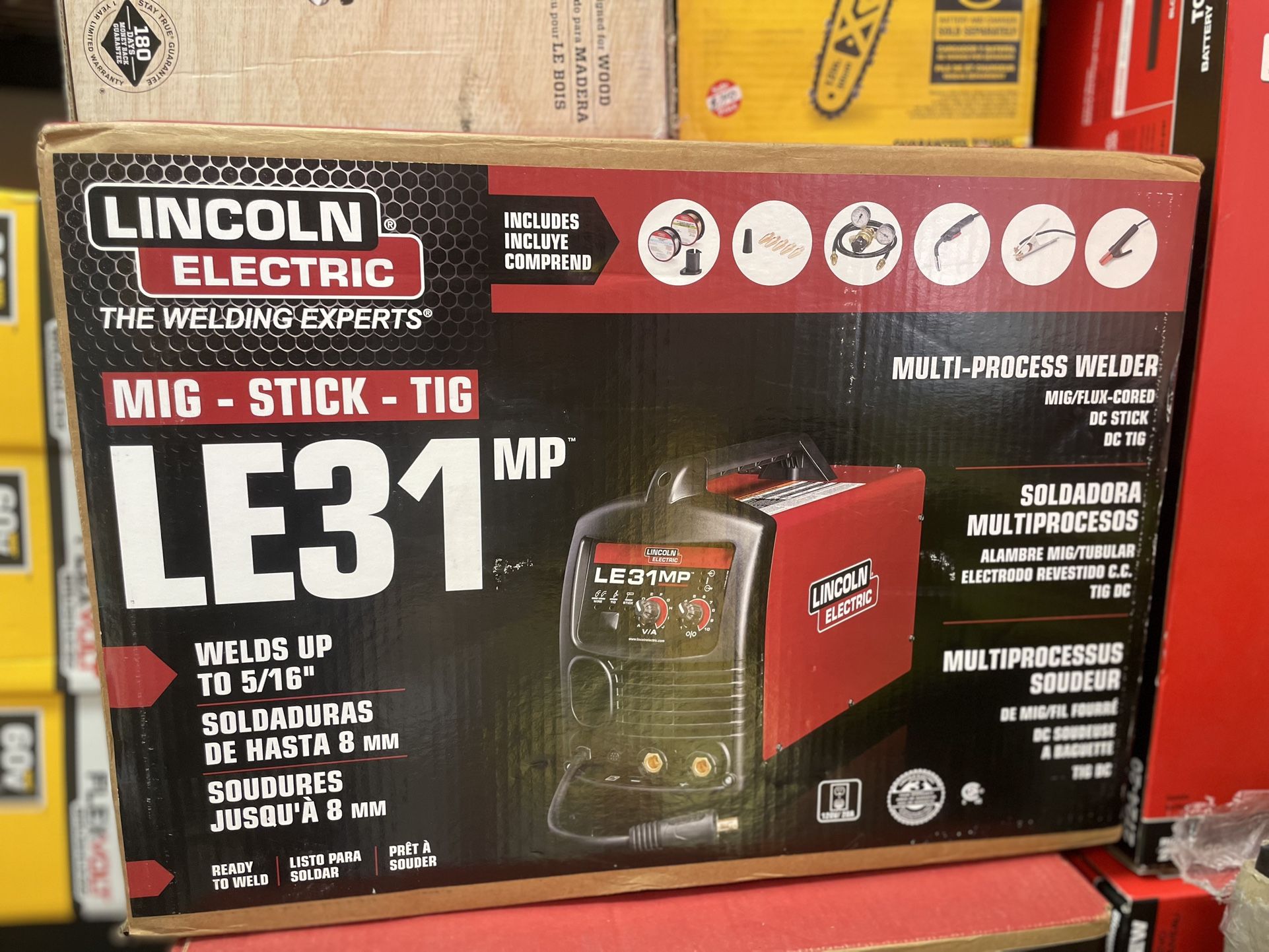 Lincoln Electric LE31MP Soldador MIG con múltiples procesos, transformador, MIG, núcleo de flujo, arco y TIG, 120V, salida de 80 140 amperios, número,All Products : American Fashion Style Bags On Sale