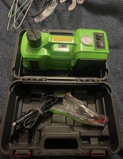 3-in-1 12V Electric Car Jack Kit – Jack + Air Pump + LED