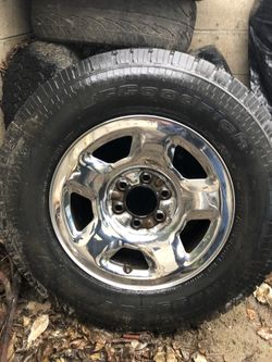 6 lug Steel rims.