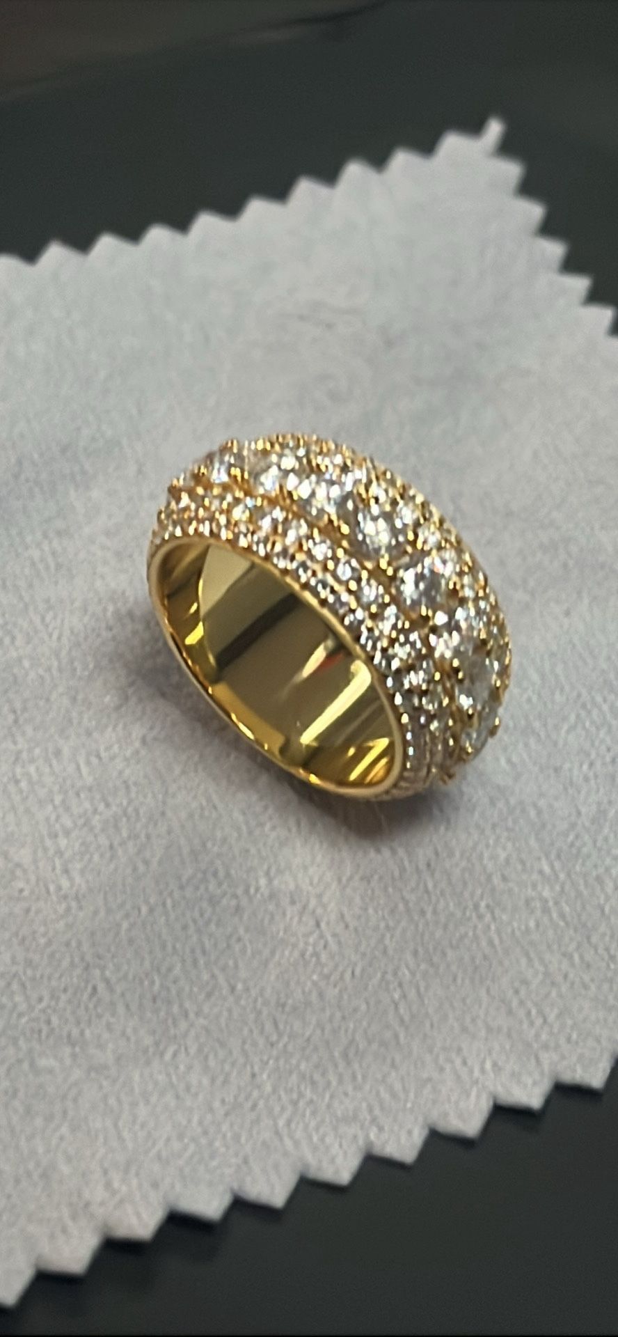 Moissanite Gold Plated Size 8 Ring