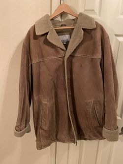 Suede Leather Coat. Mens XXL $100