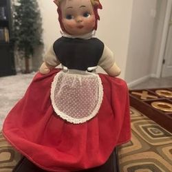 Antique/Vintage Little Red Riding Hood Topsy Turvy Doll (Musical)