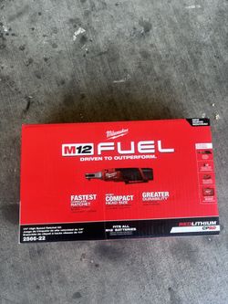 M12 FUEL 12V Lithium-Ion Brushless Cordless High Speed 1/4 in. Ratchet Kit w/(2) Batteries, Charger and Bag