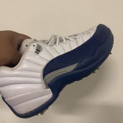 French Blue Jordan 12 Golf Shoes