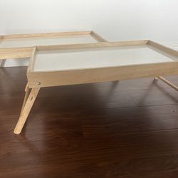 2x Folding Tray Tables