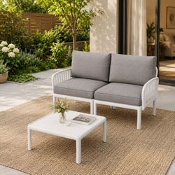 Outdoor Loveseat and Coffee Table Set