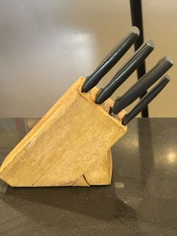 Knife Block Holder With Knives 