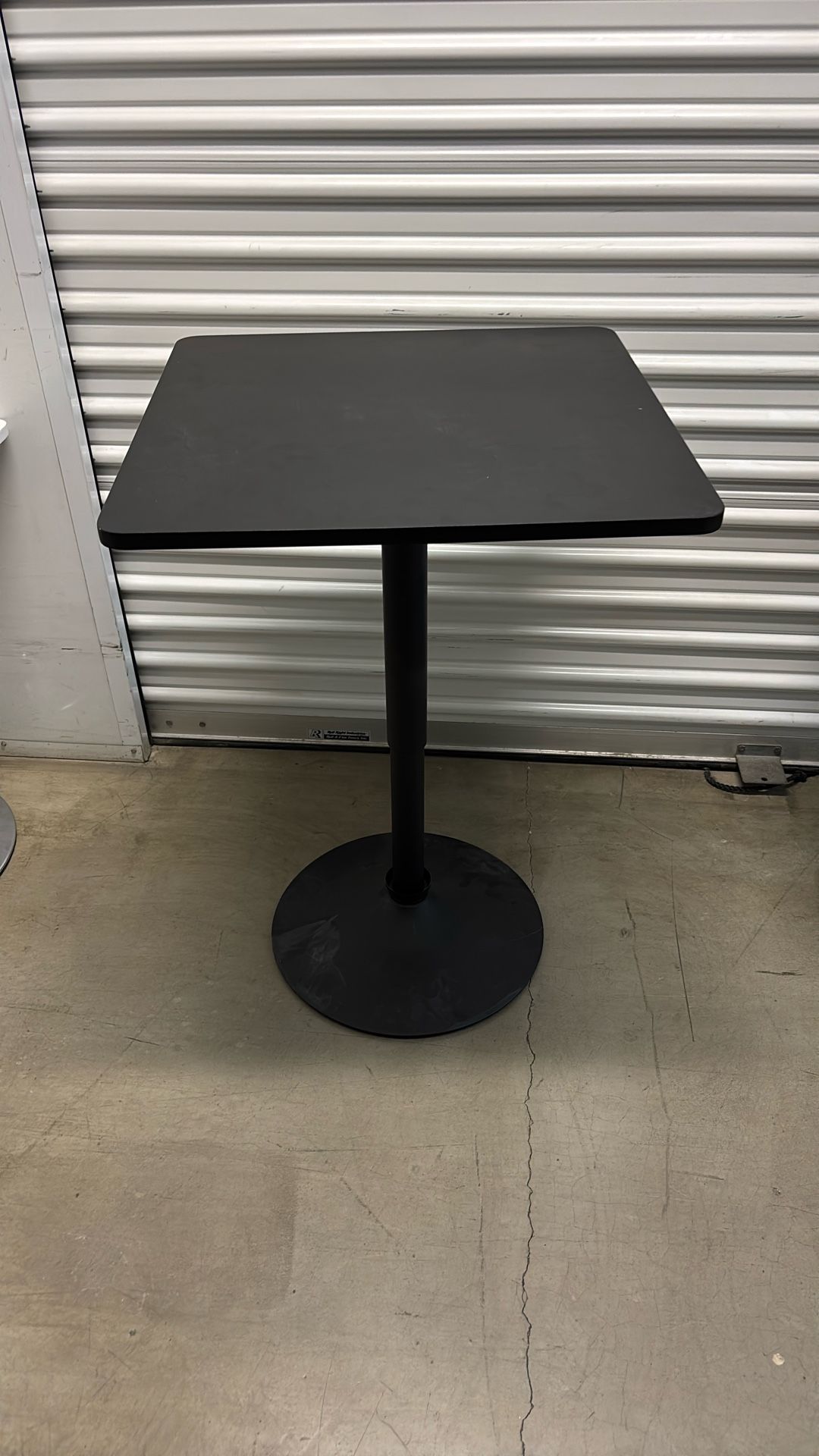 Classic Style 36 in. L Black Wood Top Square Bistro Table