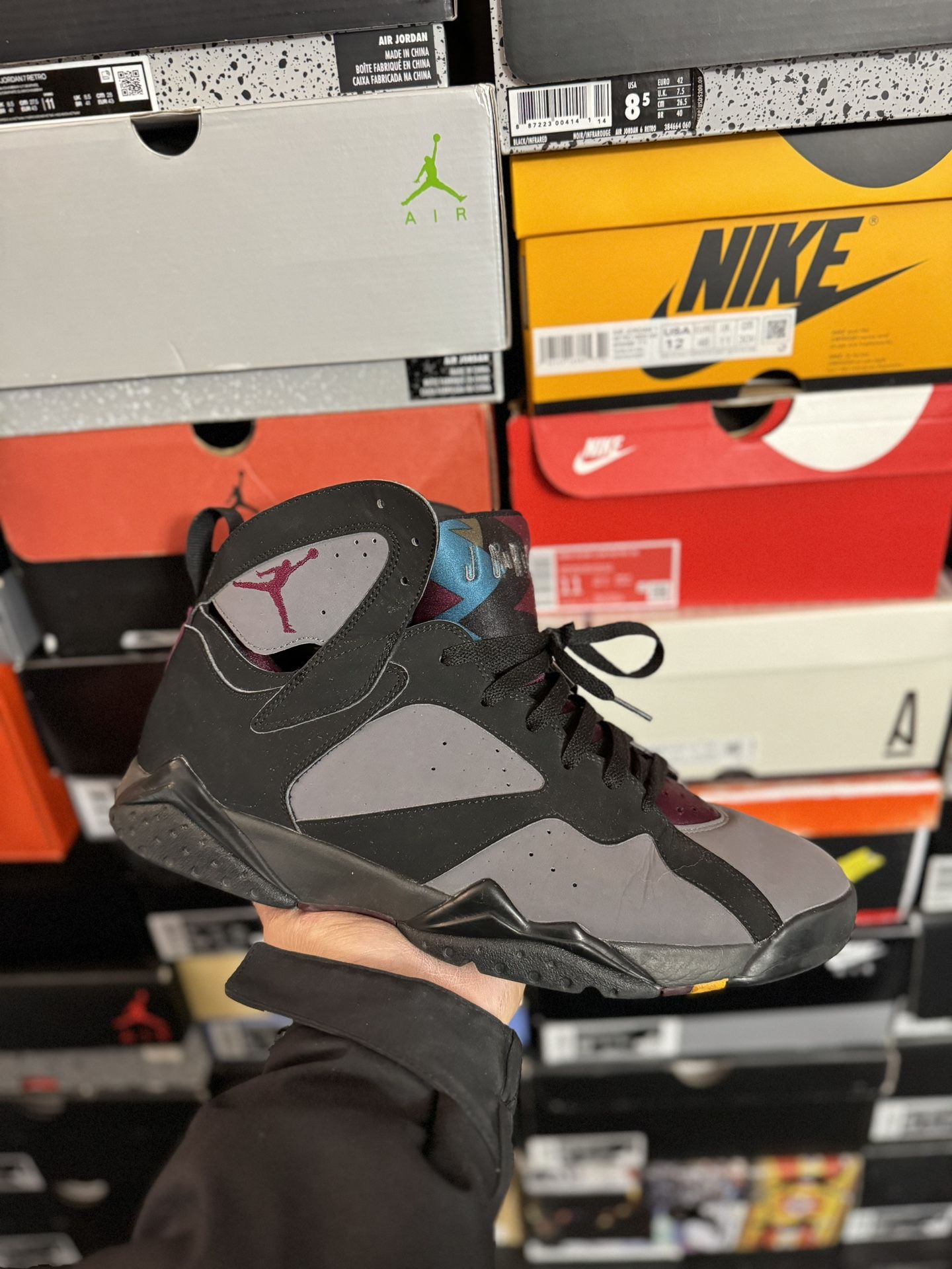 Jordan Bordeaux 7s size 13 USED But Clean