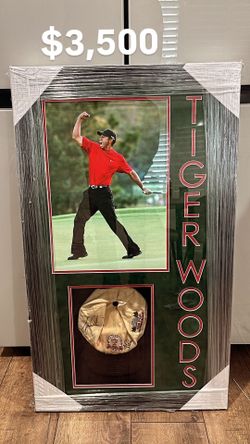 Tiger Wood Signed Hat PSA