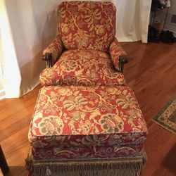 Beautiful Chair And Ottoman/ Foot Stool 