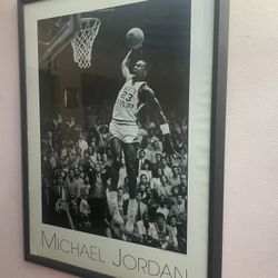 Rare Michael Jordan Framed Poster