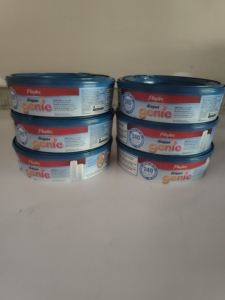 6 PK Playtex Baby Diaper Genie Refill