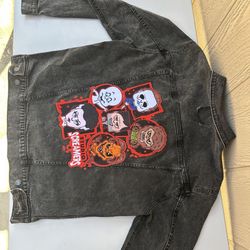 2022 Universal Studios Halloween Horror Nights Black Denim Jacket Med Screamers  