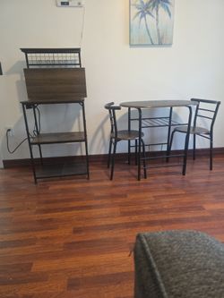 Kitchenette & small dining table and 2 chairs $20  each