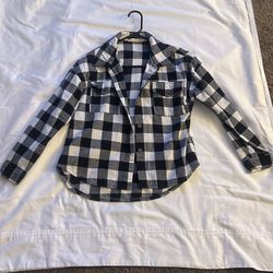 Plaid Fall Girls Button Up Flannel Size 16