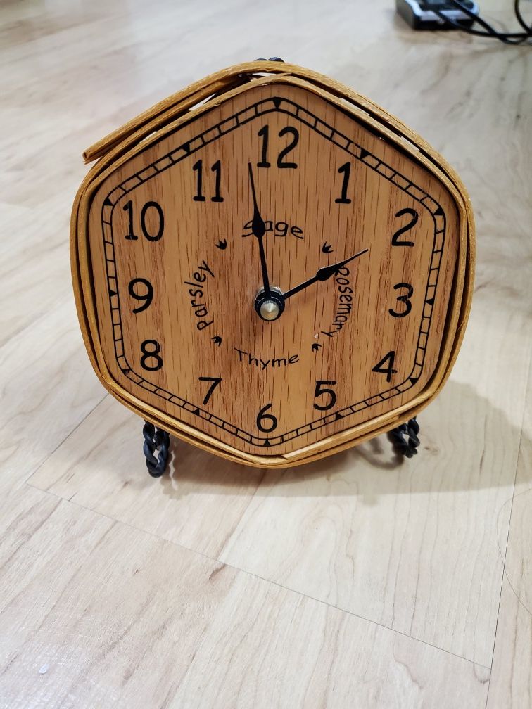 Genuine Longaberger basket clock.