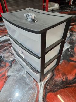 Sterilite 3 drawer wide cart with wheels