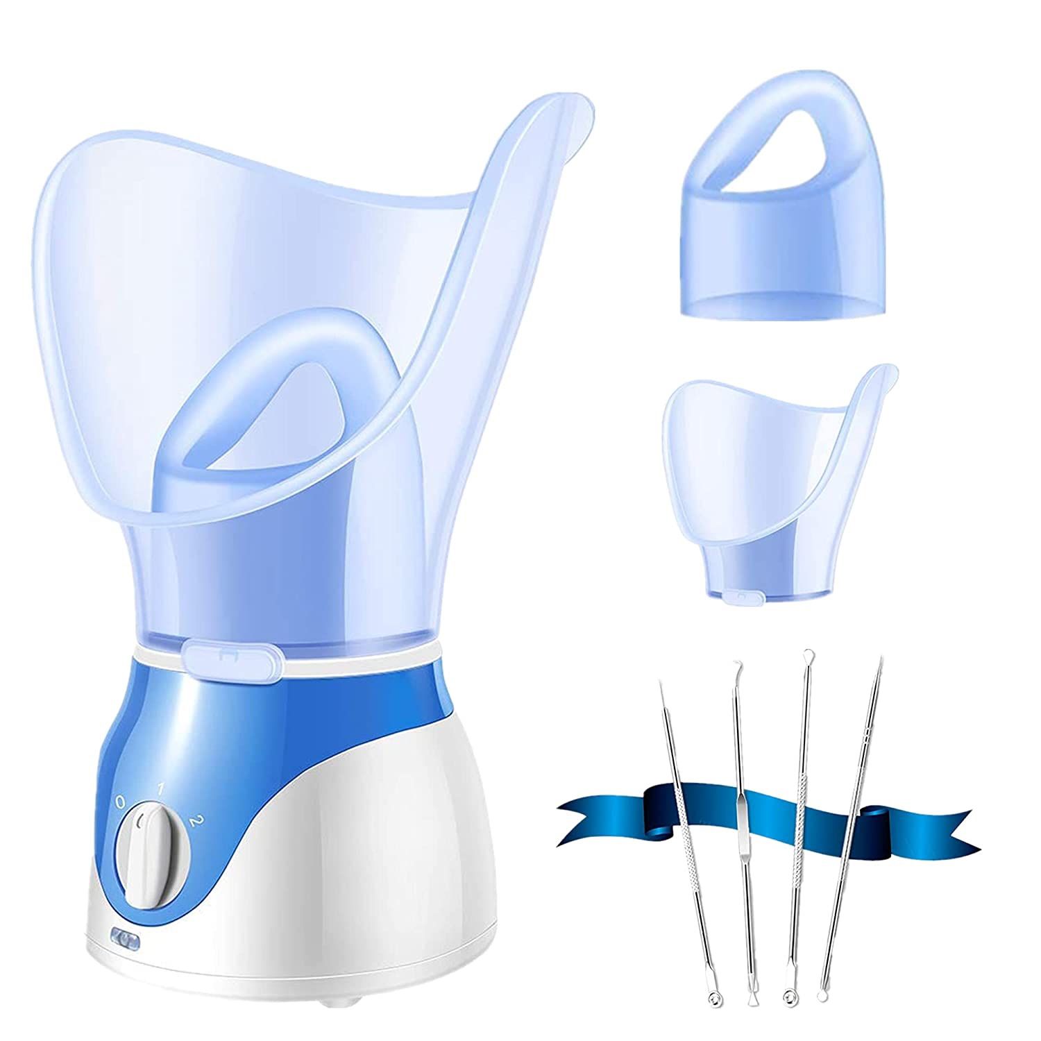 Facial Steamer, Fenitrany Sicy Nano Ionic Face Facial Steamer Warm Mist Humidifier Atomizer Humidifier Moisturizing Face Spa Steamer