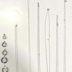 12 Assorted Pendant Lockets (Silver & Stainless Steel) & 6 Necklaces
