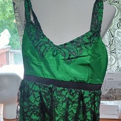 Green Lace Dress Cute Large