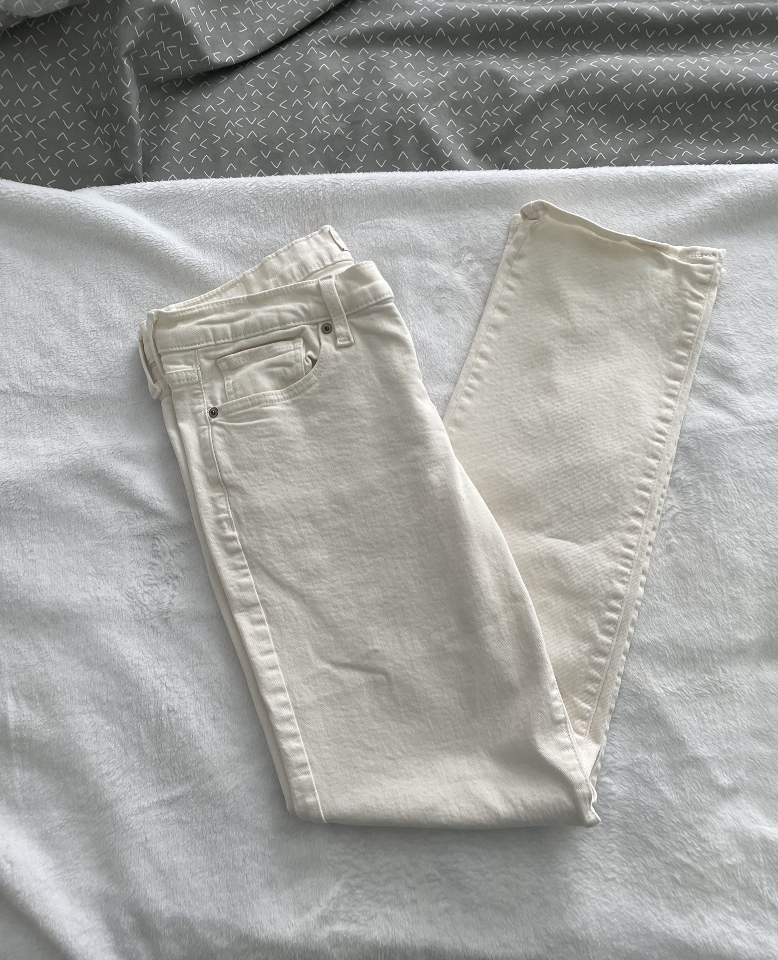 Lucky Brand Cream Straight Leg Jeans