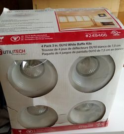 Utilitech Lighting 3" inch GU10 White Baffle Kits 4 pack 
