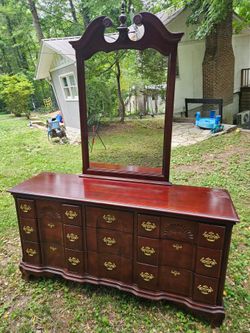 Solid Wood Dresser with Mirror