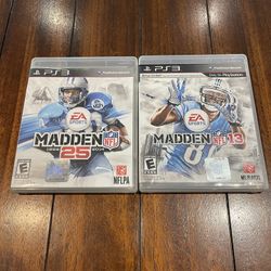 PS3: MADDEN NFL 25 & MADDEN NFL 13 ☀️☀️☀️