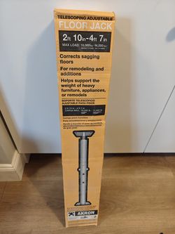 Telescoping floor jack for construction