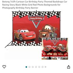 Cars Party Backdrop