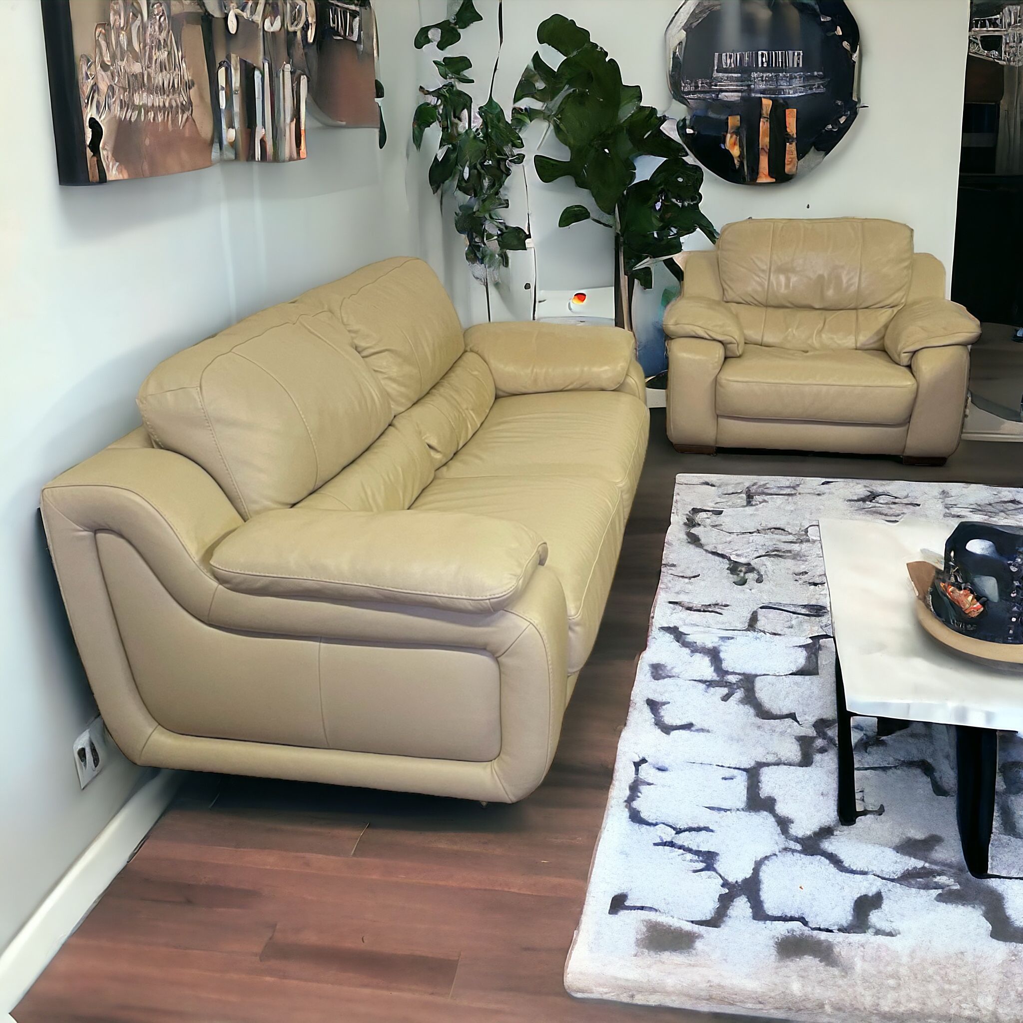 Leather Couch And Chair Sofa Set **ALL NYC DELIVERY**